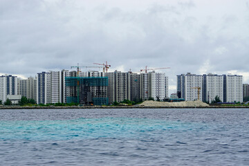 Naklejka premium new housing project on hulhumale