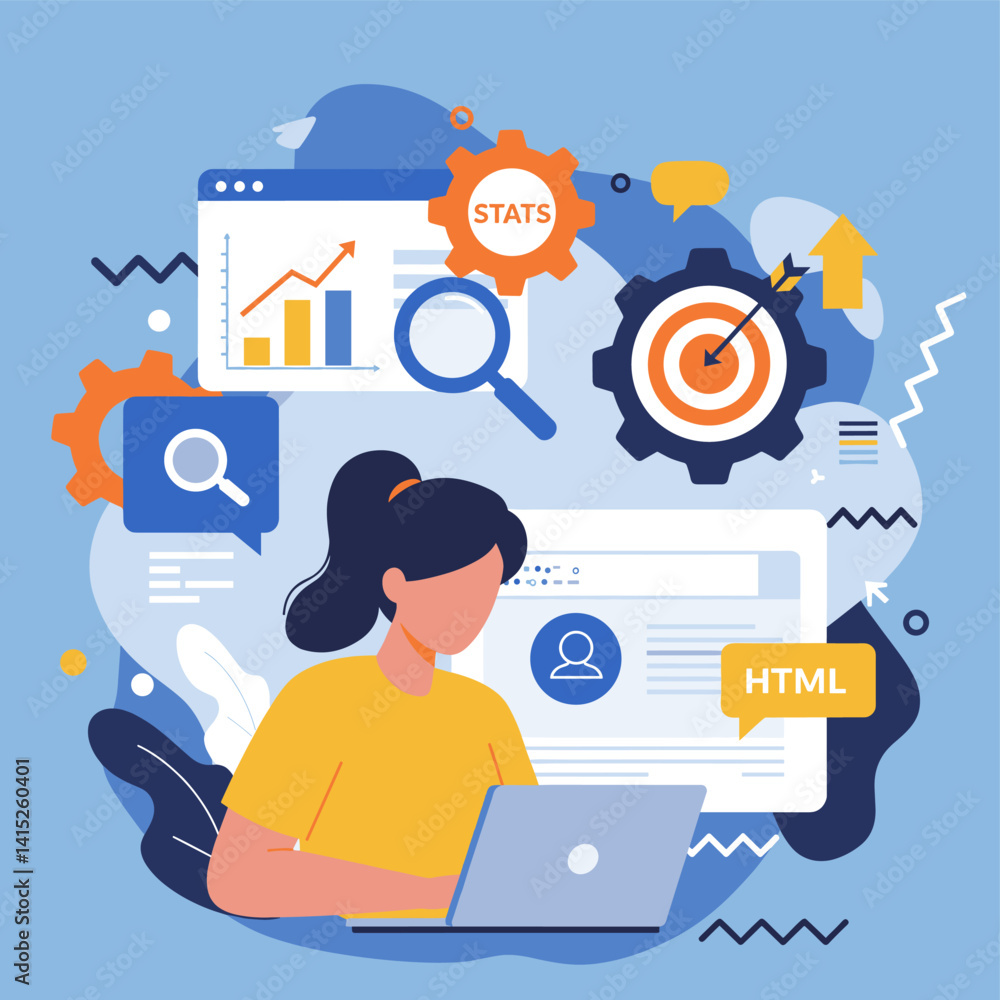 Poster digital insights: a professional is deeply engrossed in the analysis of data, crafting strategies fo