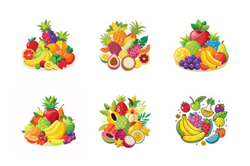 Colorful fruit composition
