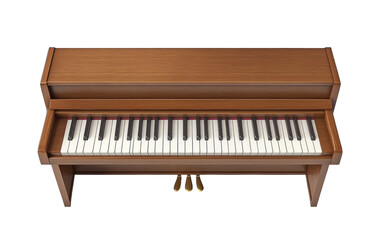 Elegant Wooden Piano: A Musical Instrument