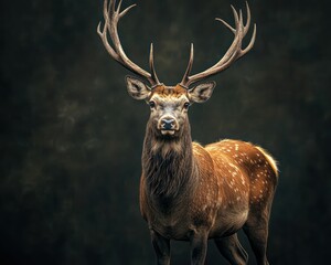 Obraz premium Majestic stag in forest