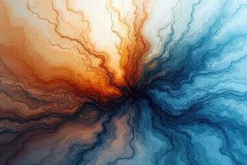 Fototapeta premium Mesmerizing Ink in Water: Swirling Colors Create Dreamlike Patterns