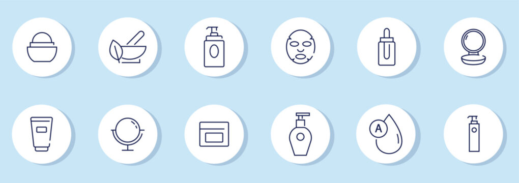 Beauty and makeup elements turned into cute stickers with soft pastel fills and white outlines. Great for planners and printable sticker sets.