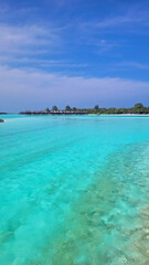 water villas on a exotic maldives island