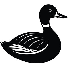 Lake Ducks Vector Silhouette
