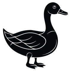 Lake Ducks Vector Silhouette