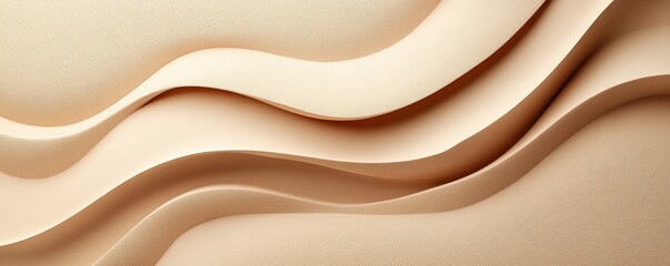 Obraz premium Elegant Mocha Toned Textured Paper with Subtle Flowing Curves and Creases