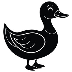 Lake Ducks Vector Silhouette