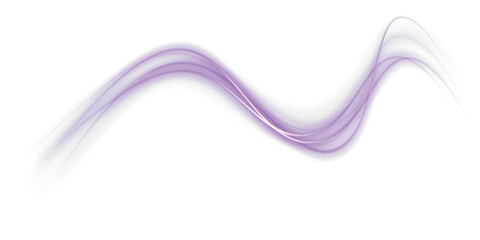 Abstract neon rays of light on a transparent background in PNG format. Purple speeds on the expressway. Vector illustration for perfect effect with sparkles.