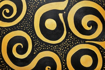 Aboriginal Abstract Painting Black and White