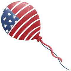 A balloon with the american flag on it