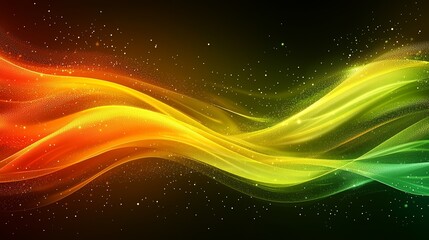 Obraz premium The background is a vibrant mix of red, orange, yellow, green, blue, and purple, evoking a sense of wonder and grabbing the viewer's attention, created by generative AI