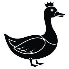 Lake Ducks Vector Silhouette