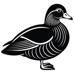 Lake Ducks Vector Silhouette