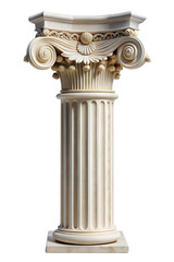 Obraz premium Corinthian Column Architectural Elegance on a transparent background