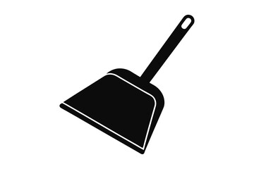 dustpan silhouette vector illustration