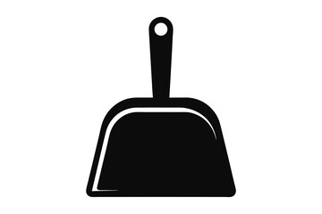 Obraz premium Dustpan icon silhouette vector illustration on white background