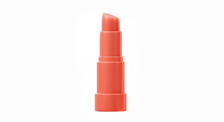 Coral Lipstick Tube 3D Render