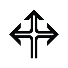 Directional arrows icon representing movement, choice, or navigation