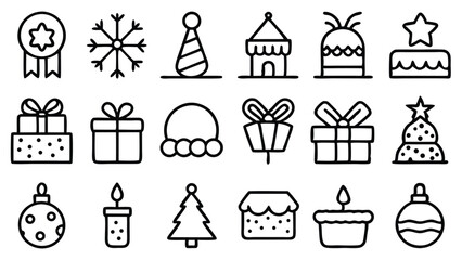 This black silhouette set of vector icons features a collection of church symbols and signs