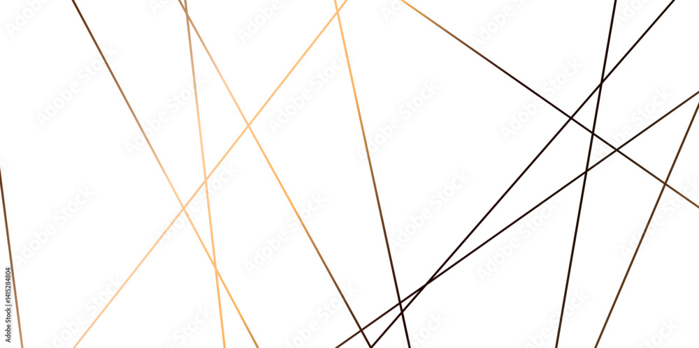 Wall mural gold abstract luxury geometric random chaotic lines with many line and triangles shape