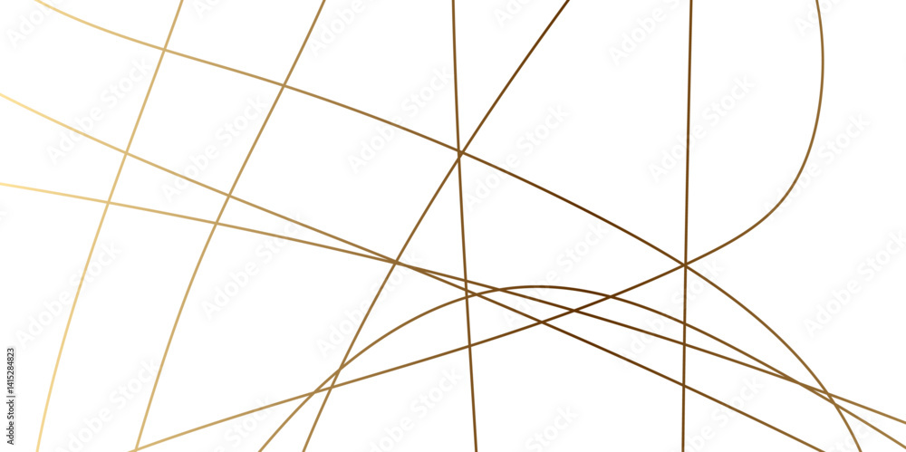 Poster gold abstract luxury geometric random chaotic lines with many line and triangles shape