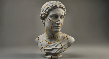 a 3d-ren, featuring cracks filled