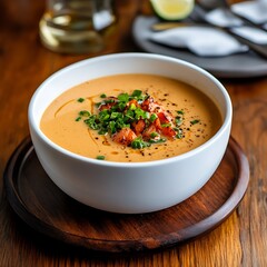 Delicious Creamy Soup with Fresh Herbs and Spices