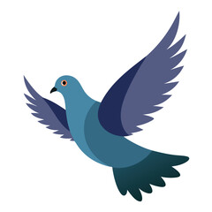 Obraz premium Pigeon flying with white background