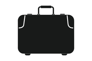 suitcase silhouette vector illustration  isolated on white background