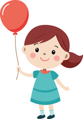 Girl holding a balloon
