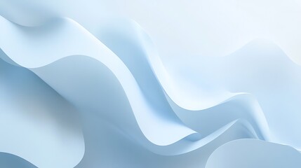 Obraz premium Light blue, flowing, abstract shapes create a soft design.