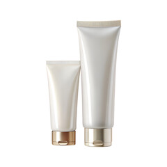 Face cream tube and stroke on a transparent background