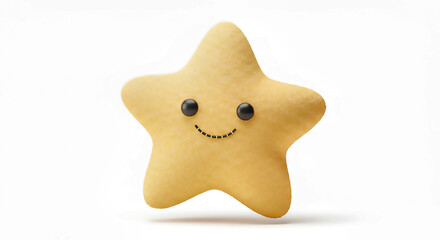 Cute Smiling Yellow Star Plush Toy