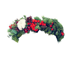 Flower crown. Real flower headband on transparent background PNG. Beautifully crown adorned with colorful flowers. Flower hair wreath