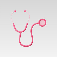 3d Realistic Stethoscope icon Vector illustration