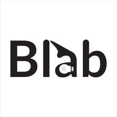 PrintBlab lettering on a white background. Vector illustration