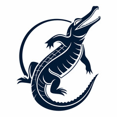 vector illustration of a crocodile