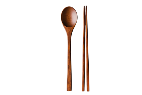 Wooden spoon and chopsticks