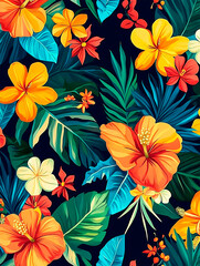 Trendy abstract print with floral and geometric elements. Suitable for social media posts, mobile apps, banner design and online advertising.