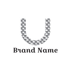 Abstract business logo design is a vector icon symbol for company success. U letter Logo.