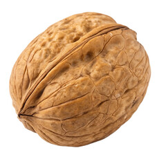 Obraz premium Close-up of a single walnut shell. PNG and transparent background