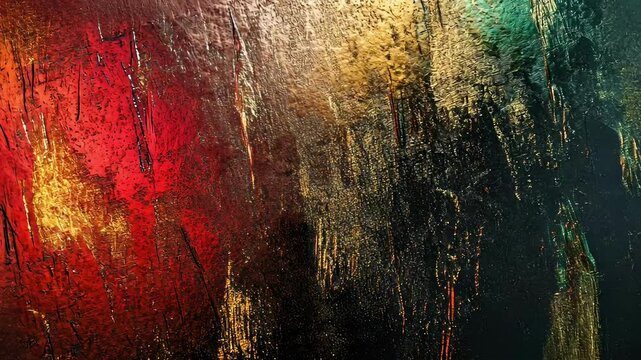 background of green, red, black and gold, top view. The colors symbolize Black History Month
