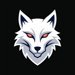 wolf animal head mascot logo vector art illustration