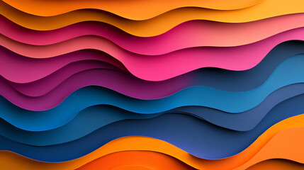 Vibrant abstract paper cutout background with bold color blocking & modern artistic design. Perfect for creative projects, posters, and digital art. Eye-catching & trendy