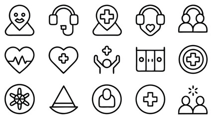 Fototapeta premium A set of vector icons of the zodiac presents astrological symbols