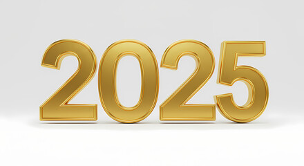 2025 New Year Gold Number Background Image
