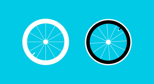 bicycle wheels with two front facing variations
