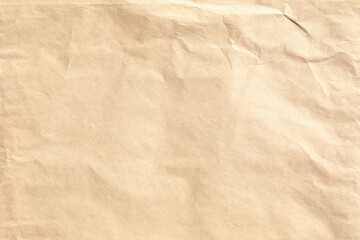 Brown crumpled paper sheet material texture