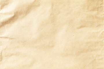 Brown crumpled paper sheet texture